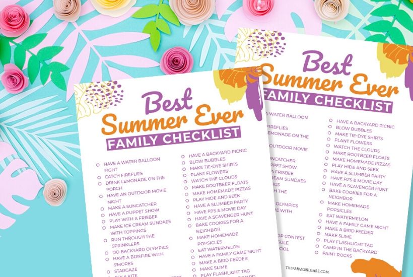 Ready to kick off the summer? Download this free Fun Printable Family Summer Bucket List. These Summer family activities are great for the entire family.