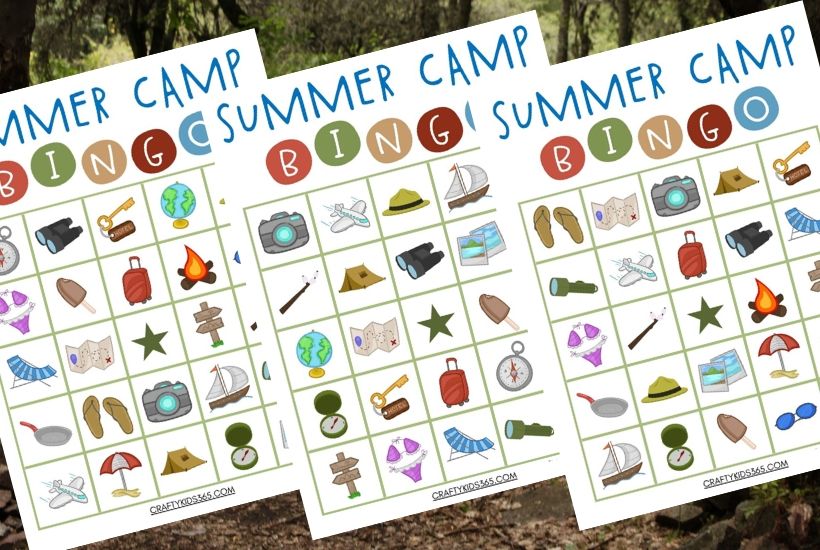 School's out for summer. Looking for a fun kids' activity? This free Printable Summer Camp Bingo is a fun summer activity the kids will love to play.