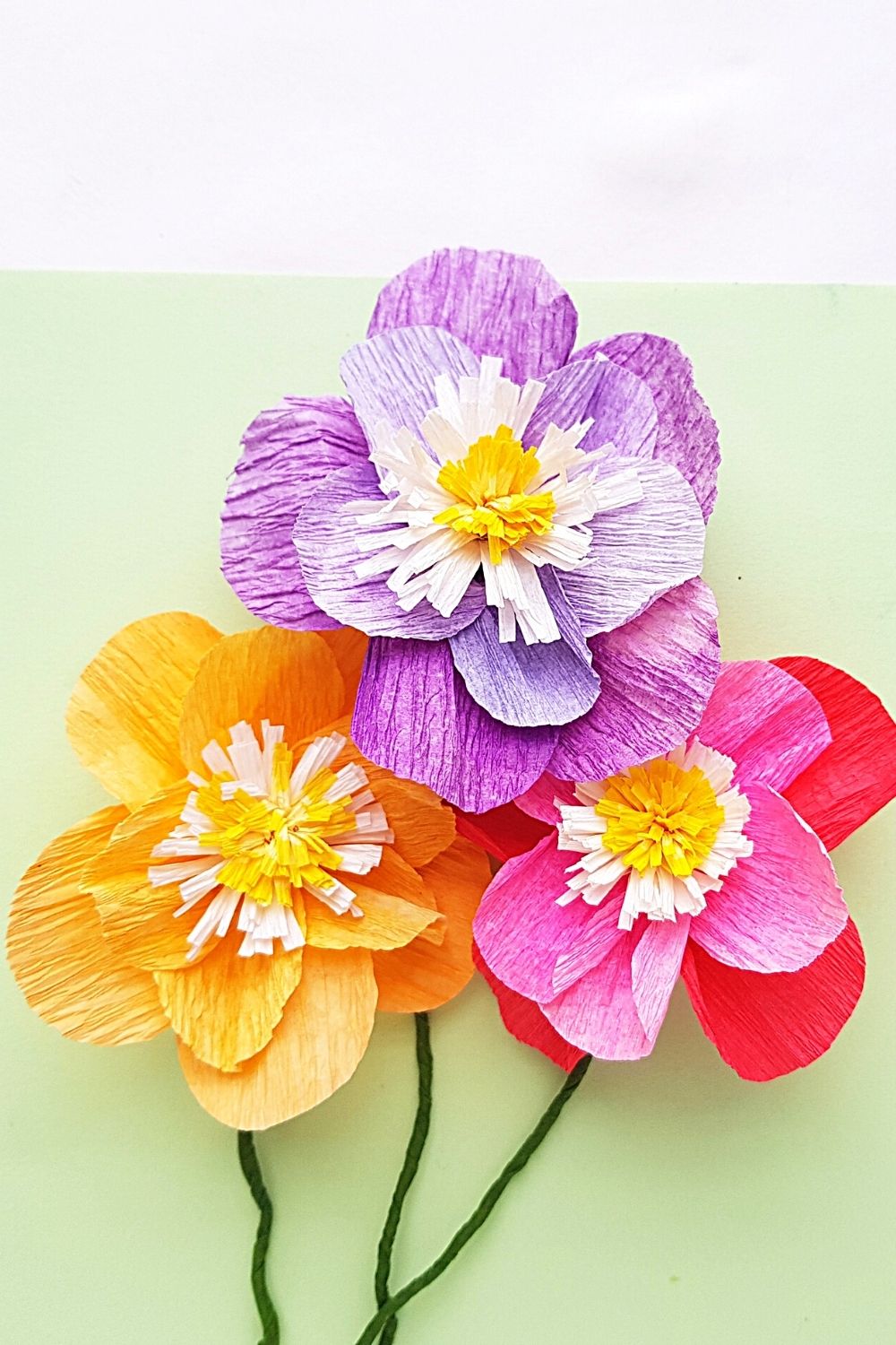 Add a floral touch to your home with beautiful handmade Crepe Paper Flowers in different colors. This fun craft requires creativity and a few supplies to help you create some of the most stunning artificial floral pieces to use as decorations in the home.