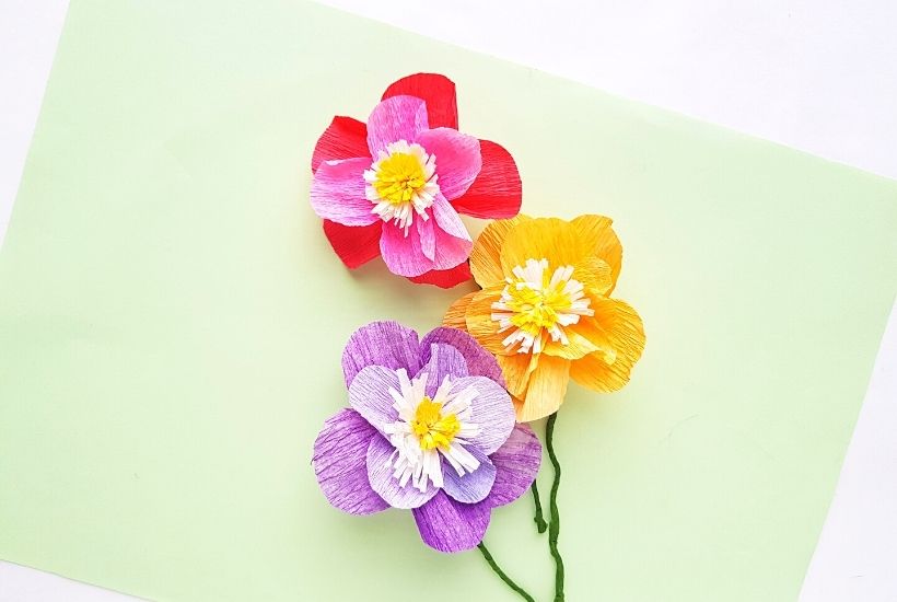 Add a floral touch to your home with beautiful handmade Crepe Paper Flowers in different colors. This fun craft requires creativity and a few supplies to help you create some of the most stunning artificial floral pieces to use as decorations in the home.