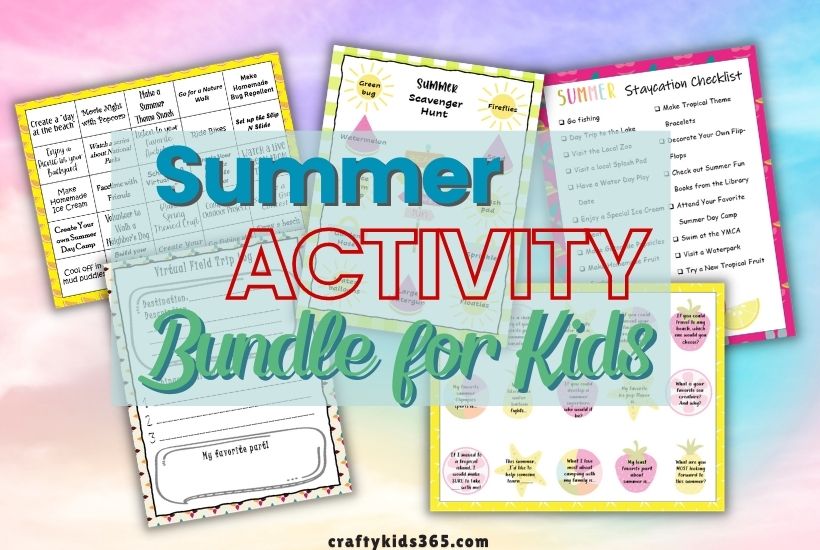 Keep your children busy this summer with this convenient free Summer Printable Bundle. The bundle consists of both fun and educational activities for children to complete by themselves and with your help.